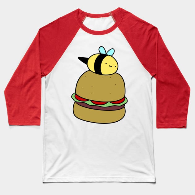 Hamburger Bumblebee Baseball T-Shirt by saradaboru